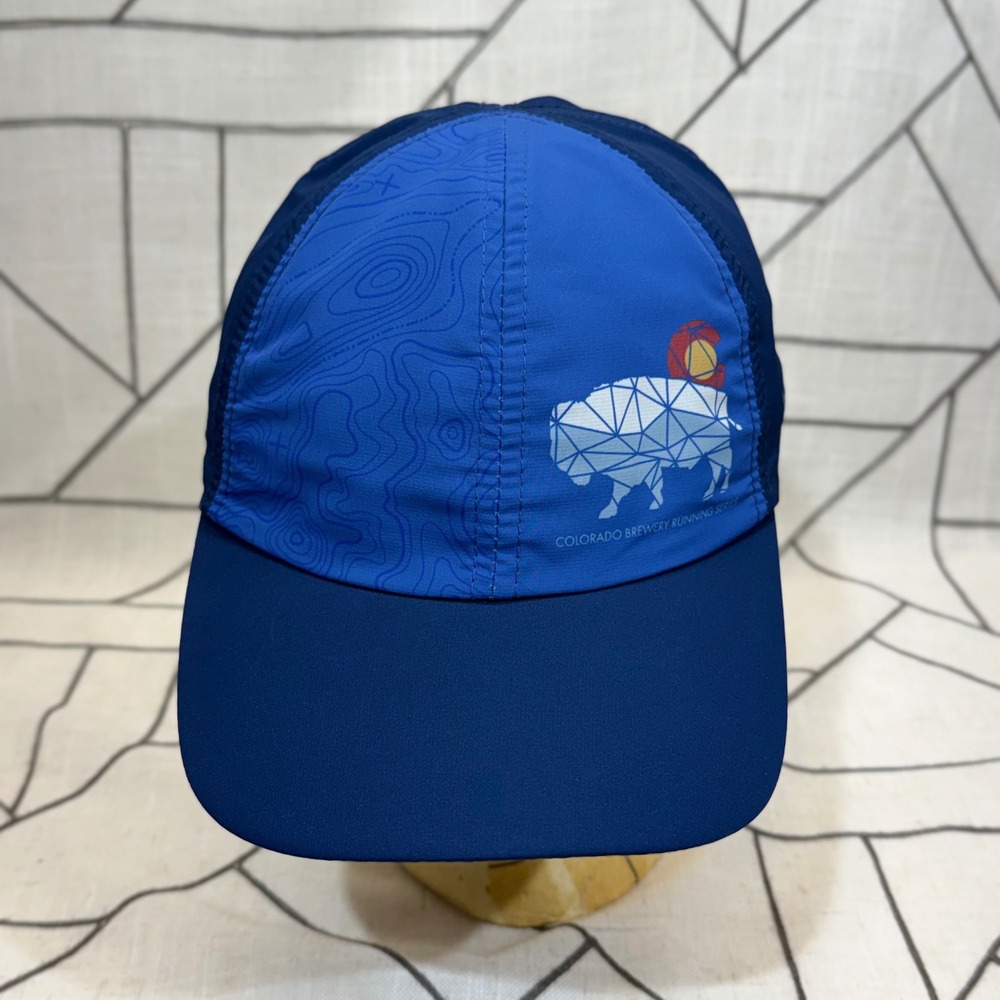 BOCO Gear Running Hat OSFM Blue Colorado Brewery Running Series Buffalo Cap